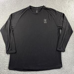 1ST PHORM SHIRT MENS 2XL BLACK LONG SLEEVE GYM WORKOUT ACTIVEWEAR STRETCH TECH